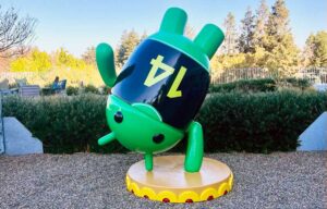 A Smash Design foam sculpture created for Google Android 14