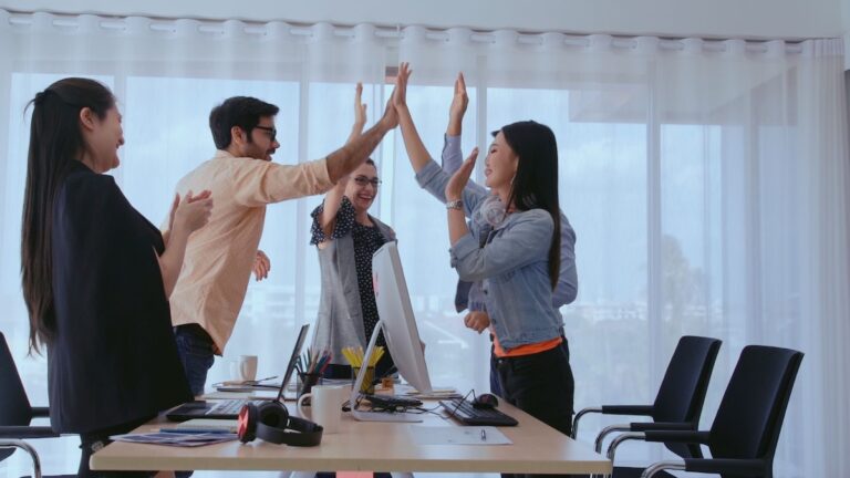 The Elevantics marketing team celebrates a successful SEO marketing strategy and campaign.